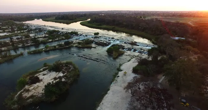 Popa Falls from the air